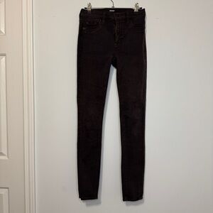 Hudson Barbara High Waist Super Skinny Jeans Size 25 Brown Stretch